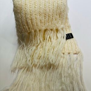 Cozy Soft Chunky Cream Long Knit Scarf